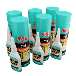 Akfix 705 Superfast Adhesive (CA Glue (0.80 fl oz) with Spray Adhesive Activator (3.30 fl oz))