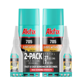 Akfix 705 Superfast Adhesive - CA Glue (3.50 oz.) with Spray Activator (13.50 fl oz.)