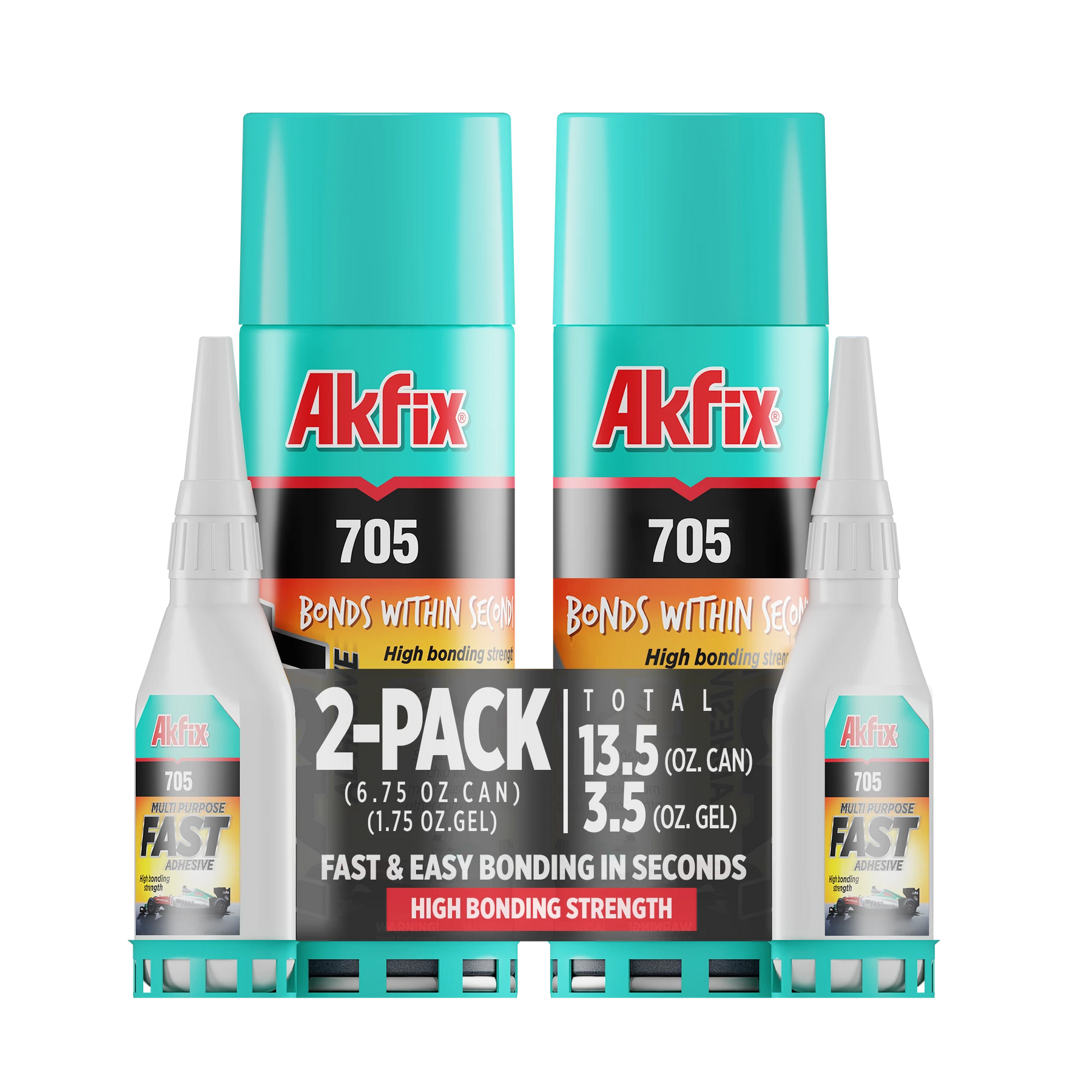 Adhesivo superrápido Akfix 705 (pegamento CA (1,70 oz.) con activador de adhesivo en aerosol (6,70 fl oz.))