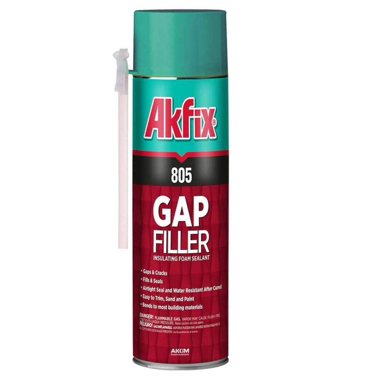 Akfix 805 Gap Filler Foam - Polyurethane Straw Foam, 12oz./25oz.