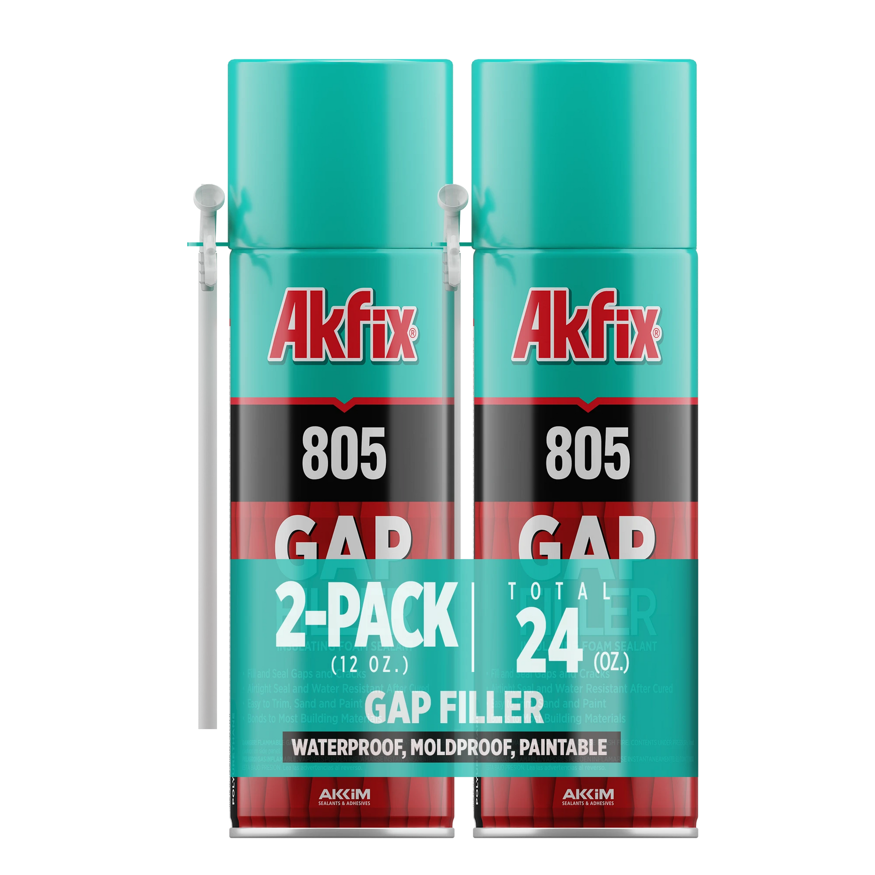 Akfix 805 Gap Filler Foam - Polyurethane Straw Foam, 12oz /25 oz