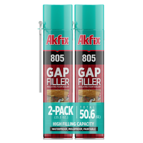 Akfix 805 Gap Filler Foam - Polyurethane Straw Foam, 12oz /25 oz