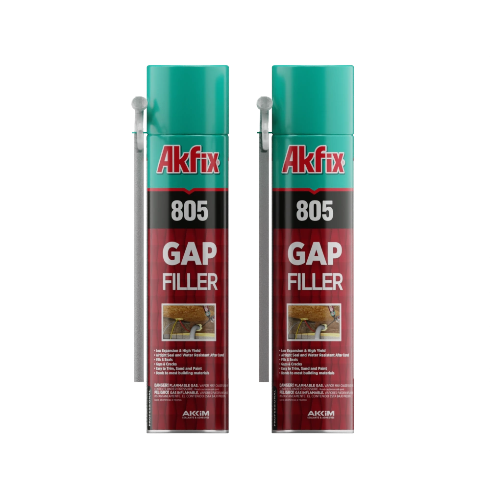 Akfix 805 Gap Filler Foam - Polyurethane Straw Foam, 12oz /25 oz