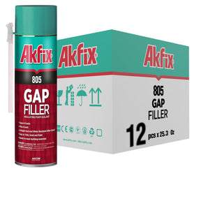 Akfix 805 Gap Filler Foam - Polyurethane Straw Foam, 12oz /25 oz