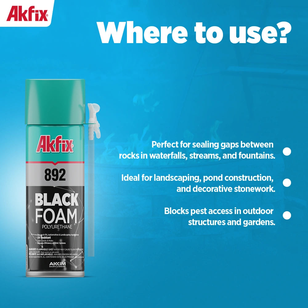 Akfix 892 Black Foam Sealant & Adhesive