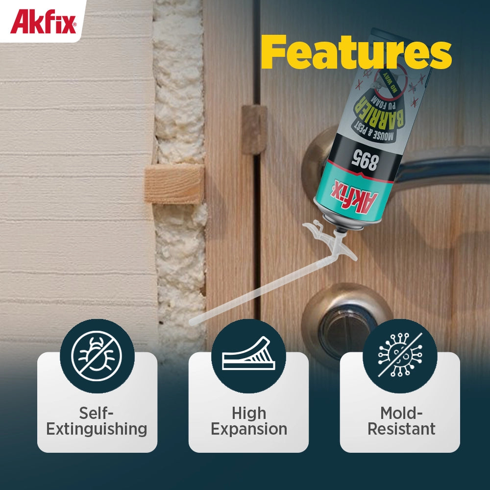 Akfix 895 Mouse & Pest Barrier Pu Foam 12 oz