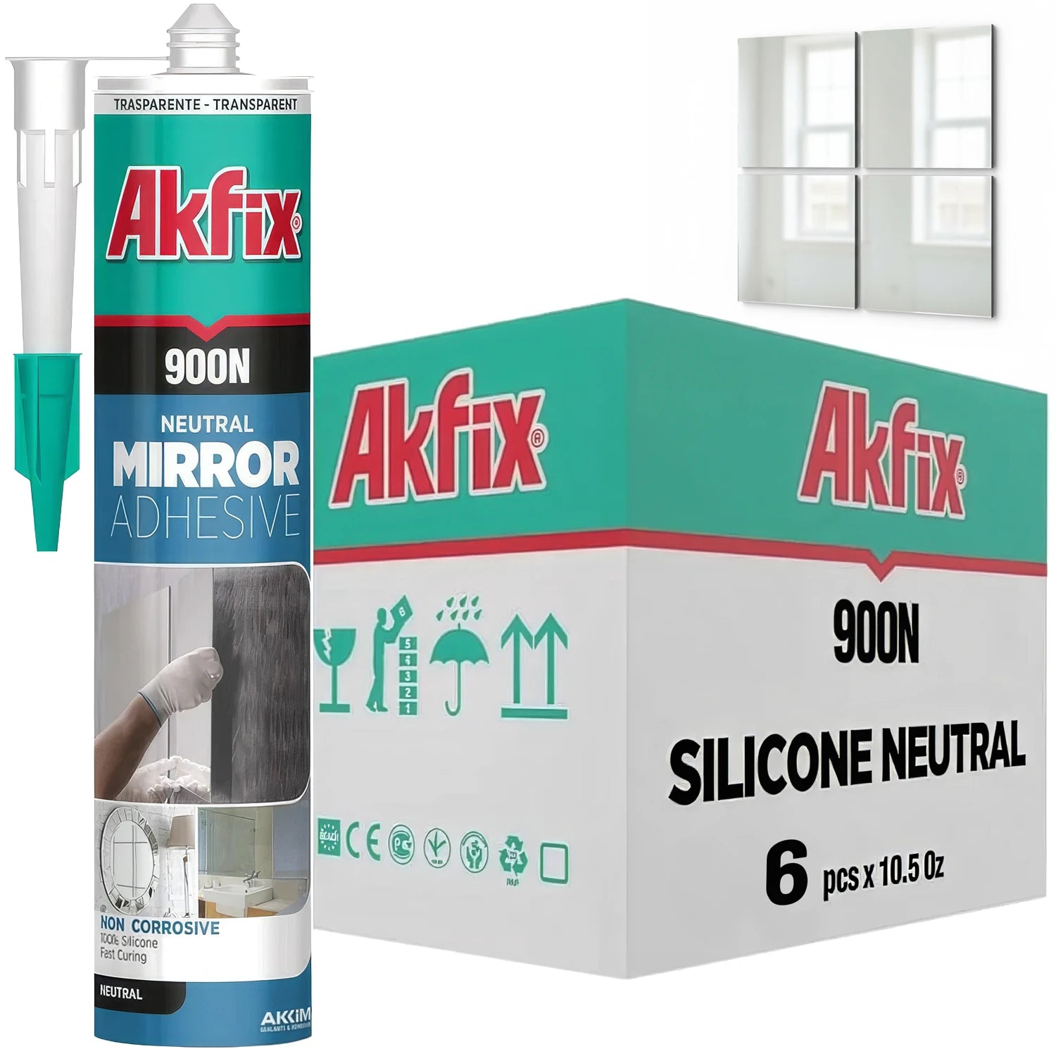Akfix 900N Neutral Mirror Adhesive 10.5 fl oz