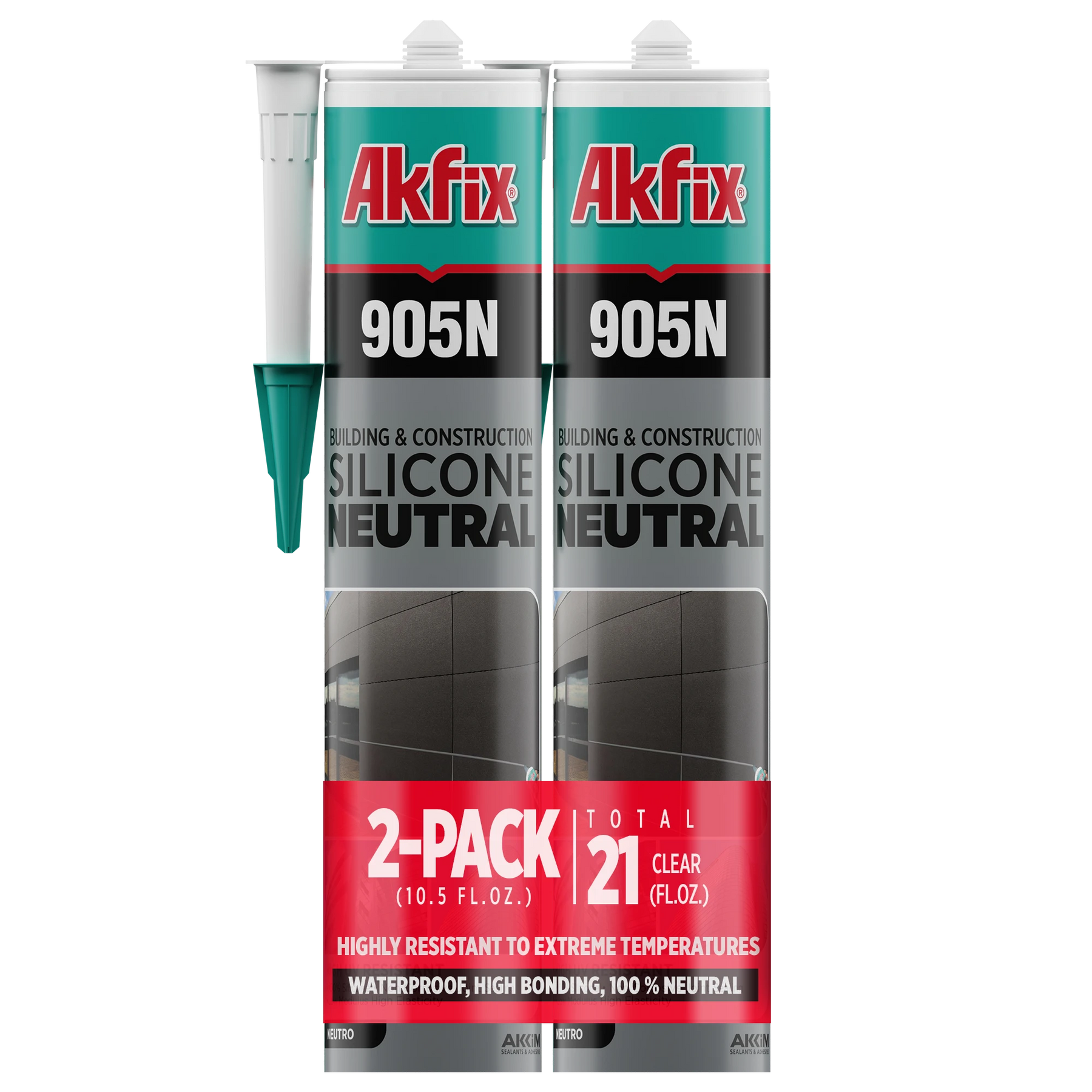 Akfix 905N Neutral 100% Pro Silicone Sealant (Building & Construction) 10.5 fl oz