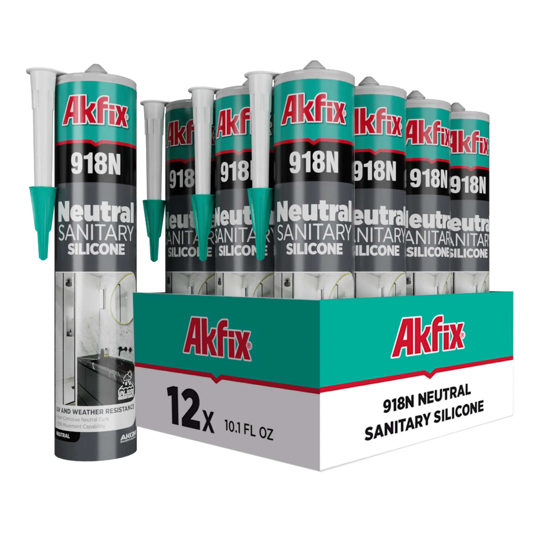 Akfix 918N Kitchen and Bath Silicone 10.5 fl oz