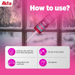 Akfix 918N Kitchen and Bath Silicone 10.5 fl oz