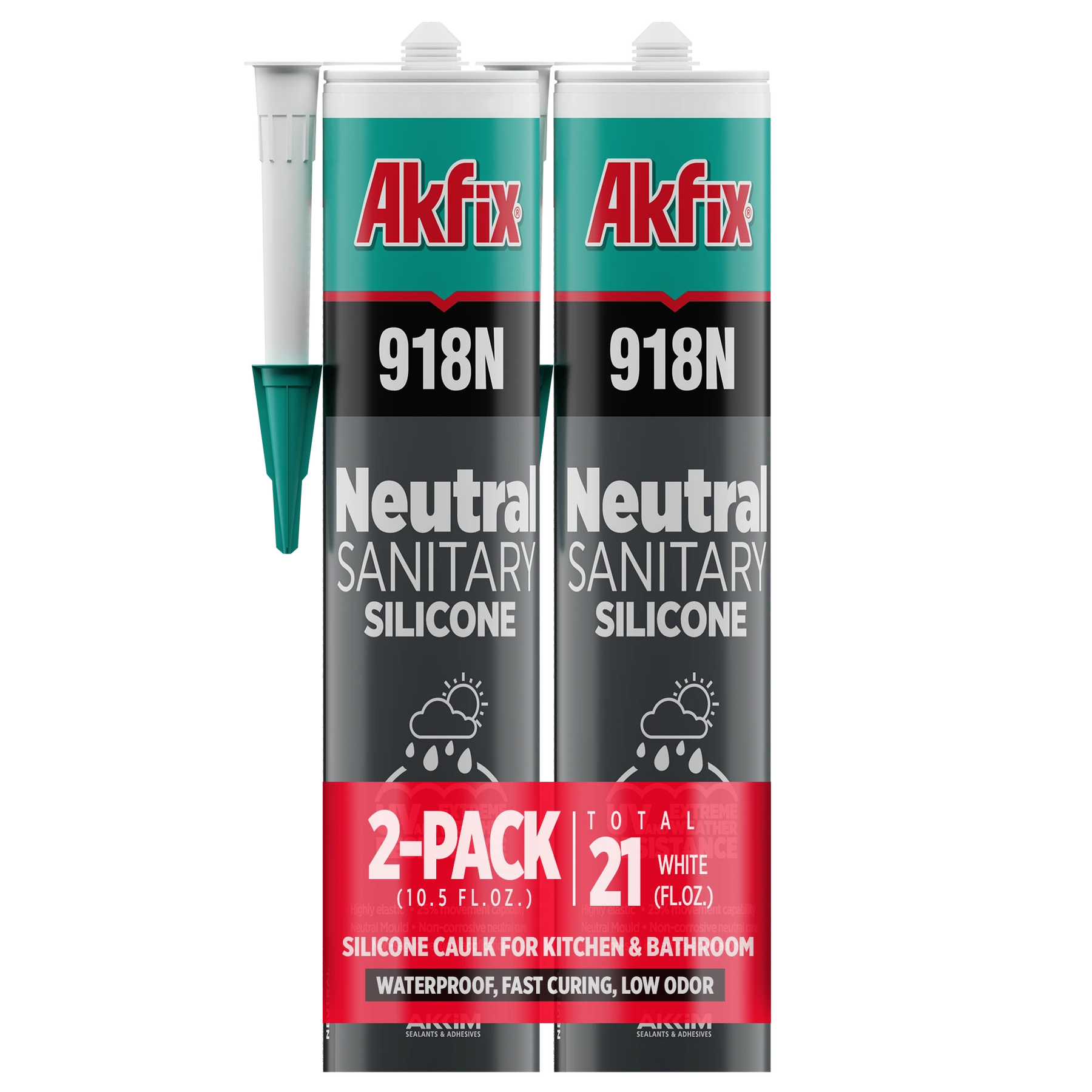 Akfix 918N Kitchen and Bath Silicone 10.5 fl oz