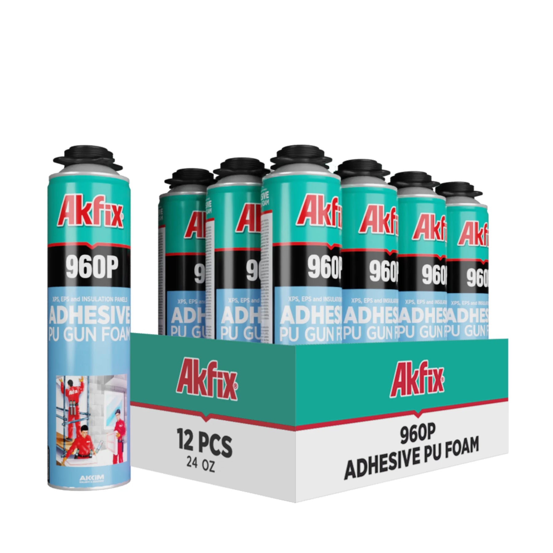 Akfix 960P Adhesive PU Gun Foam | High-Yield Construction Adhesive