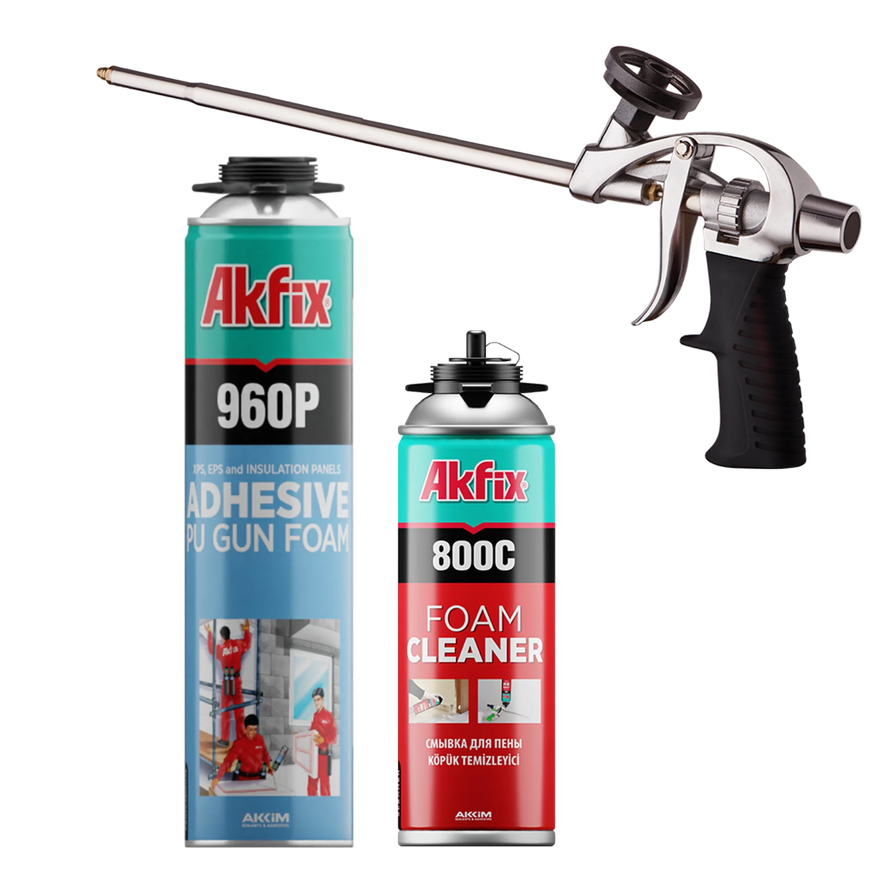 Akfix 960P Adhesive PU Gun Foam | High-Yield Construction Adhesive