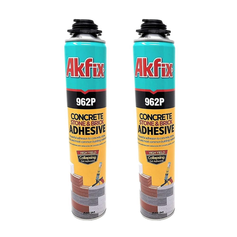 Akfix 962P Adhesivo de PU para hormigón, piedra y ladrillo, 27 oz/800 ml