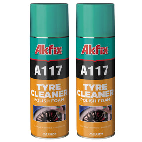 Akfix A117 Tire Cleaner and Polish Foam 16.9 OZ/500Ml