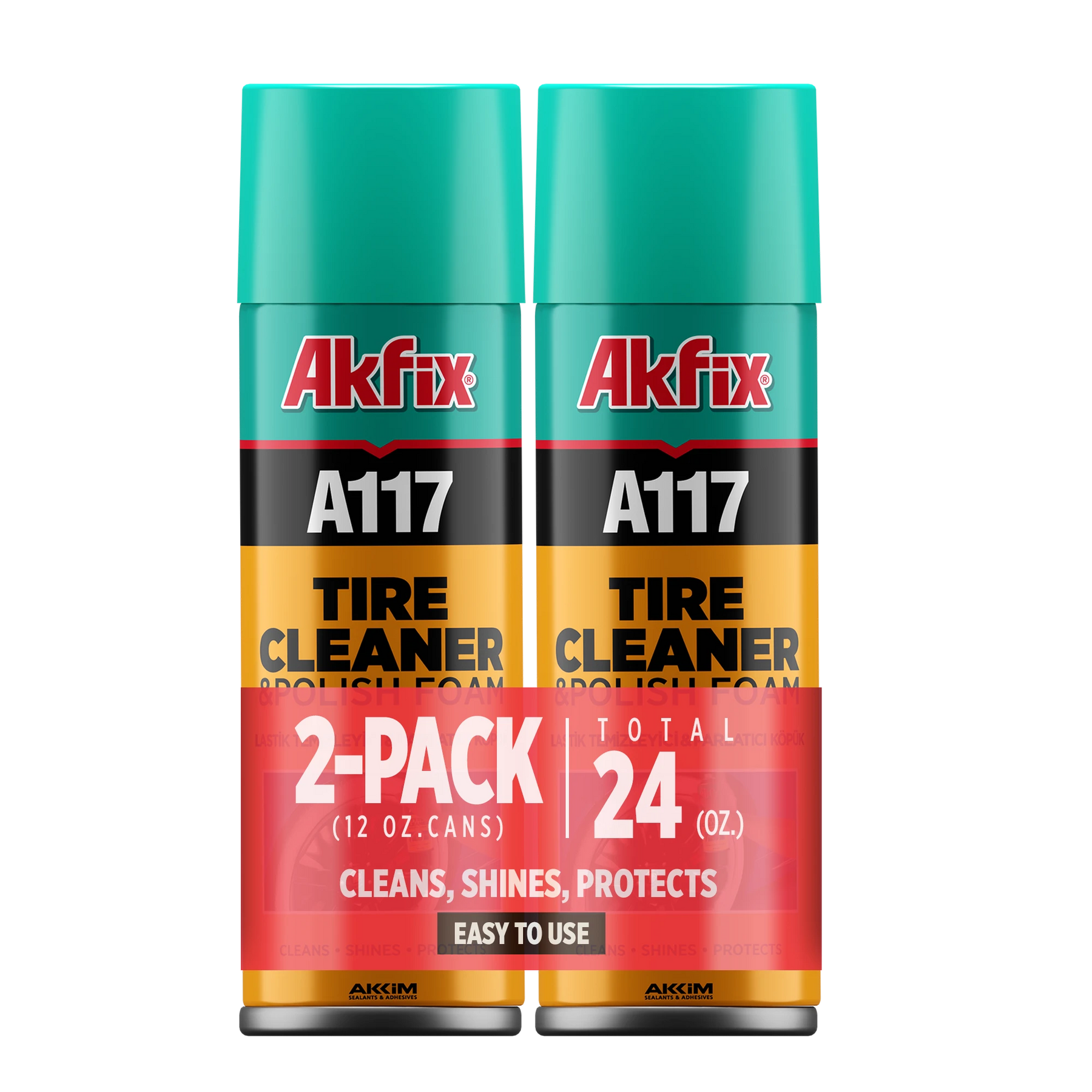 Akfix A117 Tire Cleaner and Polish Foam 16.9 oz