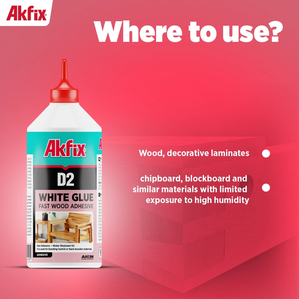 Akfix D2 PVA White Glue Super Frame Work  17.6 fl oz