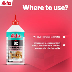 Akfix D2 PVA White Glue Super Frame Work  17.6 fl oz