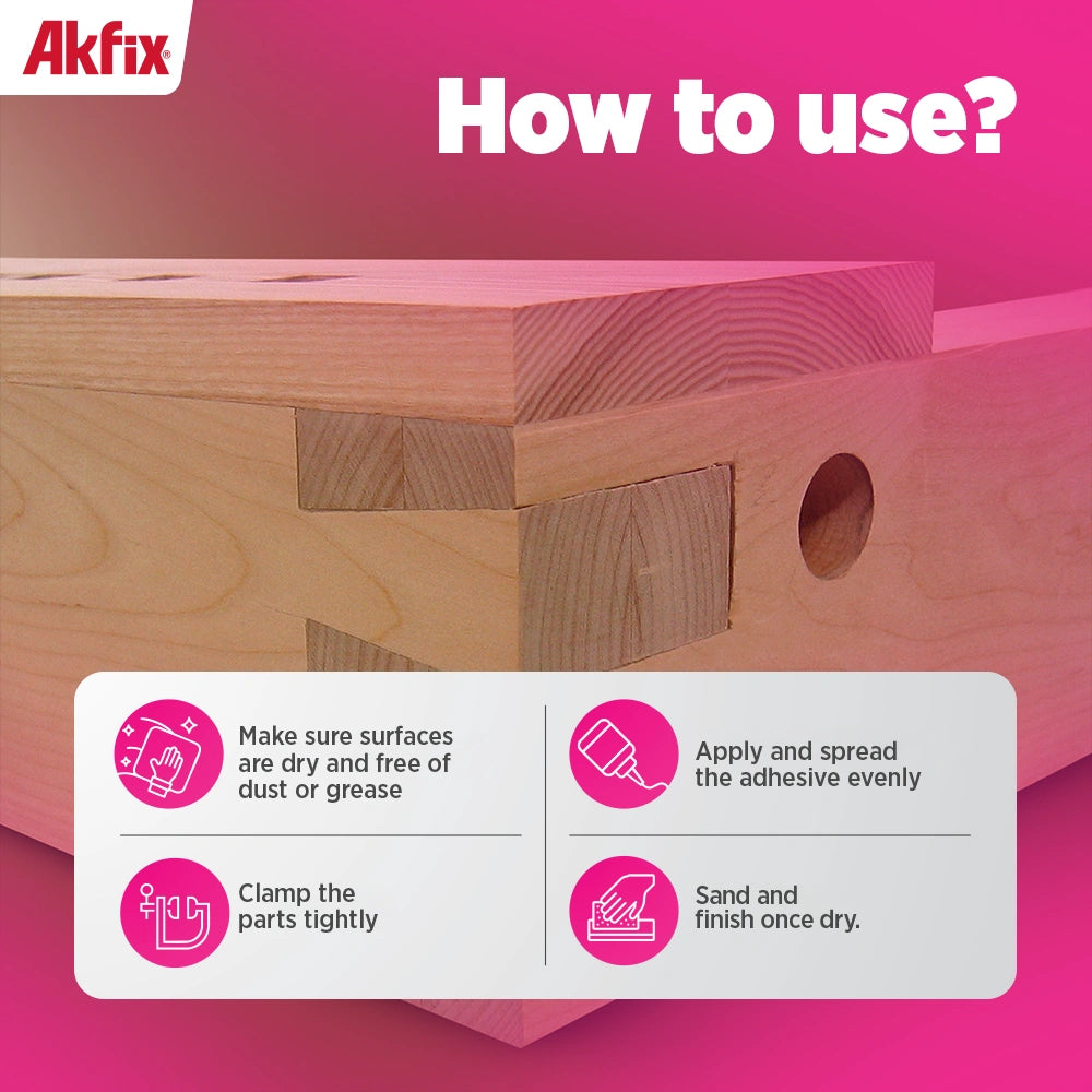 Akfix D2 PVA White Glue Super Frame Work  17.6 fl oz