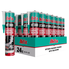 Akfix HT300 High Temp Silicone Gasket Maker RTV Silicone - 10.1 fl oz - RED