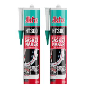 Akfix HT300 High Temp Silicone Gasket Maker RTV Silicone - 10.1 fl oz - RED