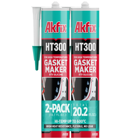 Akfix HT300 High Temp Silicone Gasket Maker RTV Silicone - 10.1 fl oz - RED