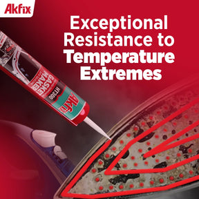 Akfix HT300 High Temp Silicone Gasket Maker RTV Silicone - 10.1 fl oz - RED