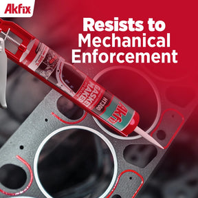 Akfix HT300 High Temp Silicone Gasket Maker RTV Silicone - 10.1 fl oz - RED