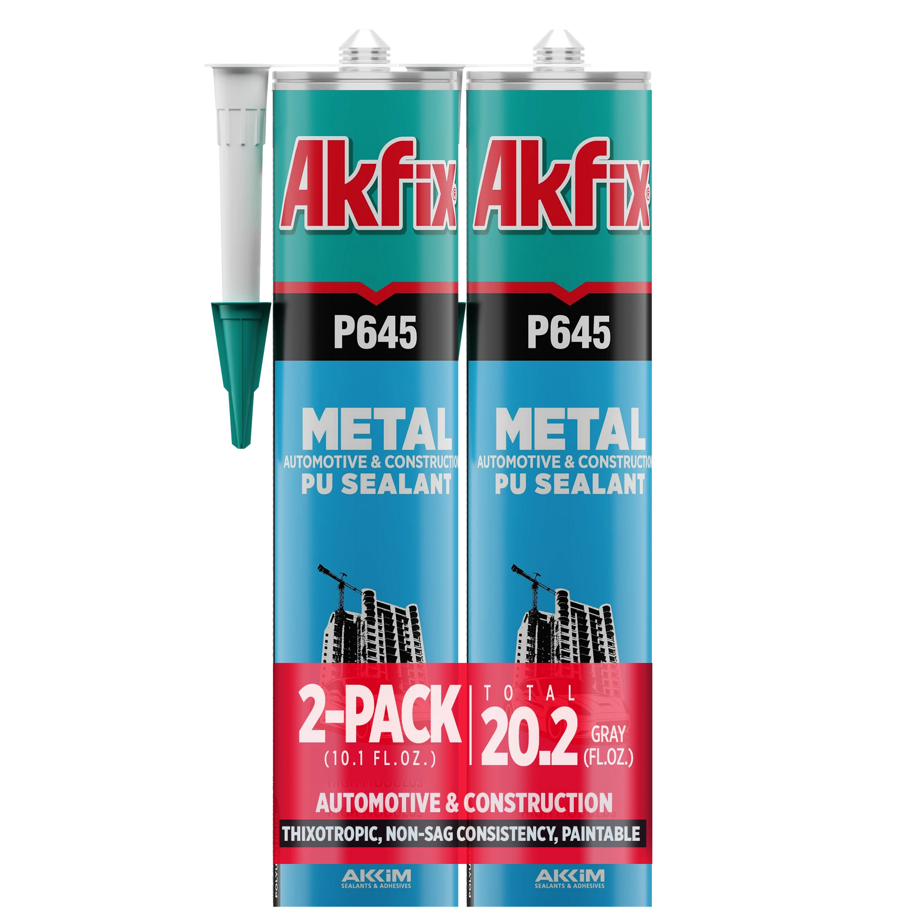 Akfix P645 Automotive Seam Sealer - Metal Automotive & Construction Polyurethane Sealant, 10.1 fl oz