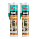 Akfix AS606 Sellador acrílico siliconado White-10.5 Oz/310Ml