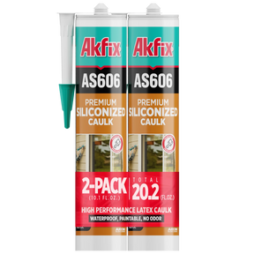 Akfix AS606 Sellador acrílico siliconado White-10.5 Oz/310Ml