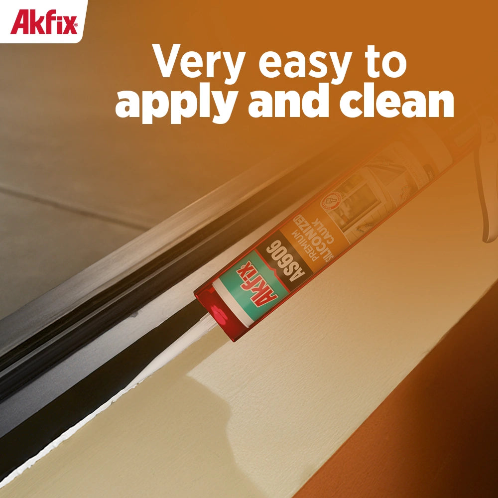 Akfix AS606 Sellador acrílico siliconado White-10.5 Oz/310Ml