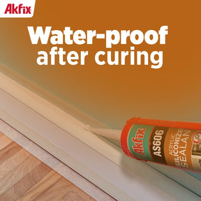 Akfix AS606 Sellador acrílico siliconado White-10.5 Oz/310Ml