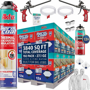Akfix Thermcoat Insulation & Acoustic Professional Foam, Closed Cell, Fire Rated