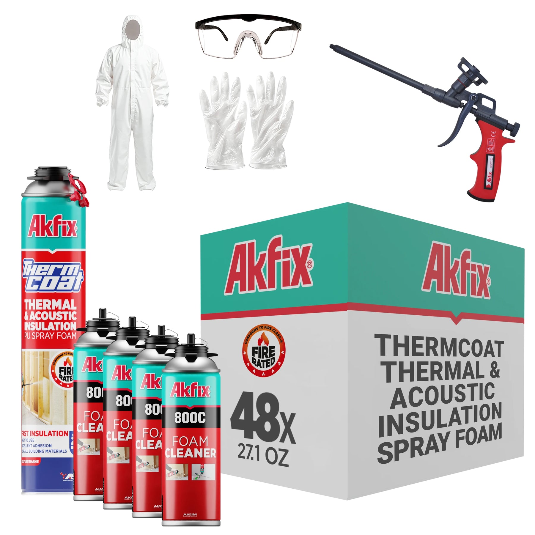 Akfix Thermcoat Insulation & Acoustic Professional Foam, Closed Cell