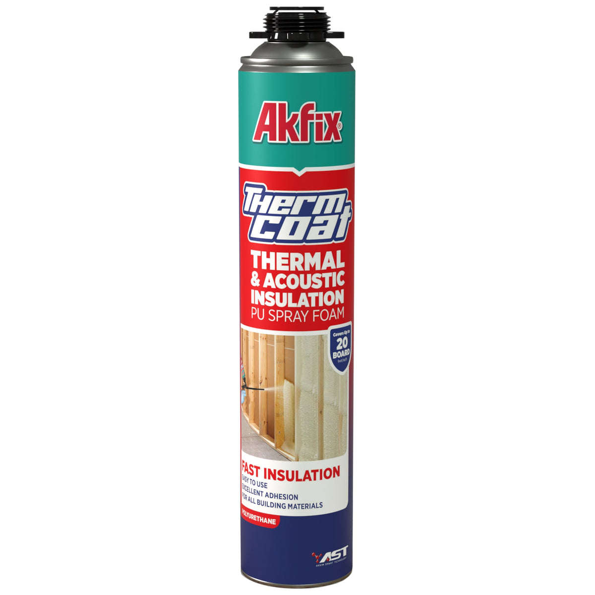 Akfix Thermcoat aislamiento y espuma acústica profesional 28,7 oz/850 ml