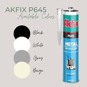 Akfix P645 Automotive Seam Sealer - Metal Automotive & Construction Polyurethane Sealant, 10.1oz