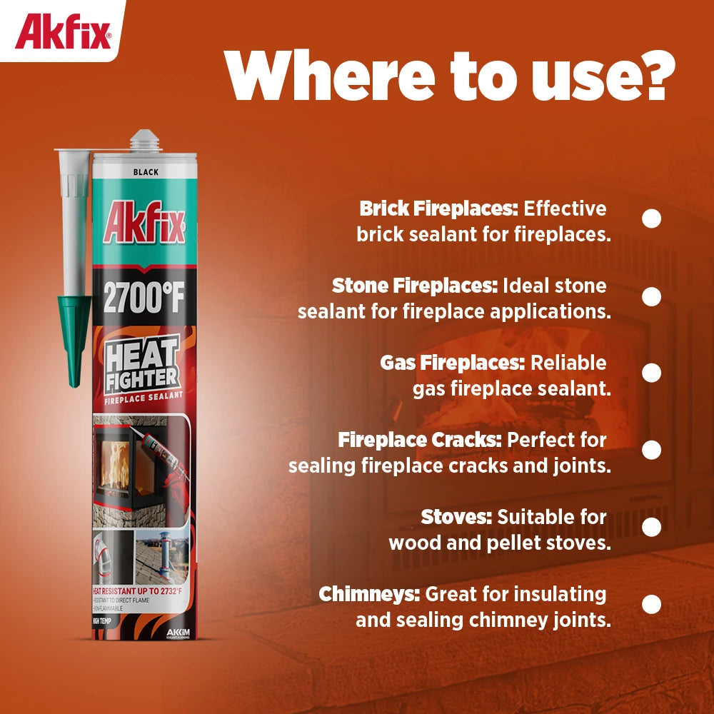 Akfix 2700 Heat Fighter Fireplace Sealant