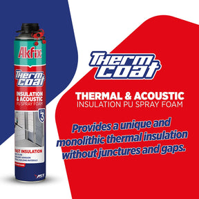 Akfix Thermcoat Insulation & Acoustic Professional Foam 28.7 Oz / 850Ml